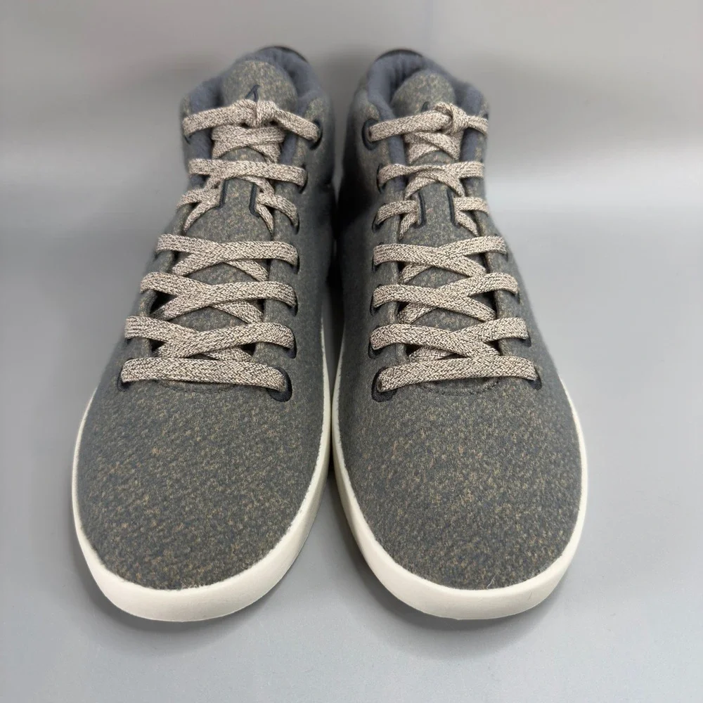 Allbirds Wool Piper Mids Womens 10 Sneakers‎ Gray Blue White Lace Up Shoe
